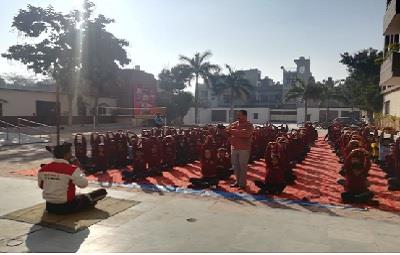 Workshop on Yoga and Nutrition conducted by Mr. Vijay Azad At Manava Bhawna Public School